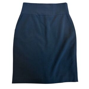 Tobias navy blue pencil skirt stretchy high waisted business professional career